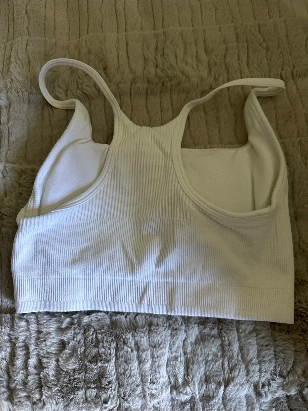 Target white  Ribbed Crop Tank - Picture 3 of 3